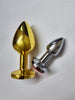 Silver & Gold Stainless Steel anal plug Manual Musculoskeletal Therapy Devices - 1