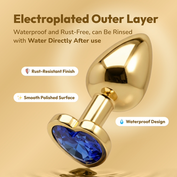 Silver & Gold Stainless Steel anal plug Manual Musculoskeletal Therapy Devices