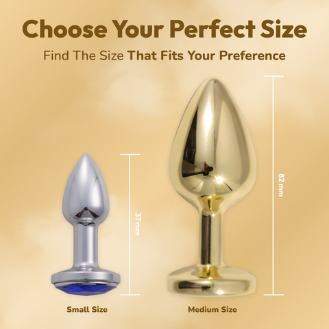 Silver & Gold Stainless Steel anal plug Manual Musculoskeletal Therapy Devices